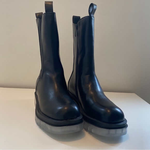 GO GETTER2 Mata Black Leather Zip-Up Mid-Ankle Boots - Picture 3 of 10